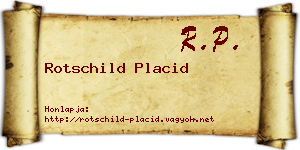 Rotschild Placid névjegykártya